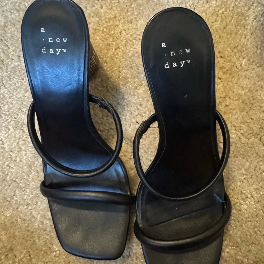 a new day Black and Tan Snake Print Heels - Picture 4 of 5